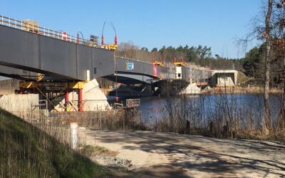 Baustelle der Petersdorfer Brücke