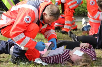 Einsatzübung Schiffsunfall in Malchow