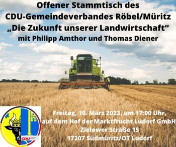 „Die Zukunft unserer Landwirtschaft“