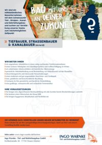 Stellenausschreibung Ingo Warnke Waren (Müritz)