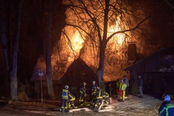 Feuer Wohnhausbrand Speck - Kargow