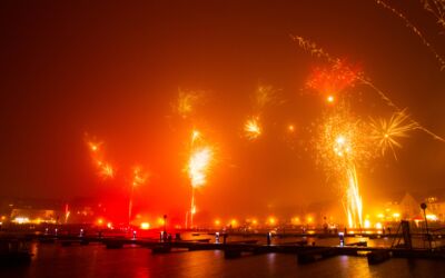 Silvesterfeuerwerk an der  Müritz