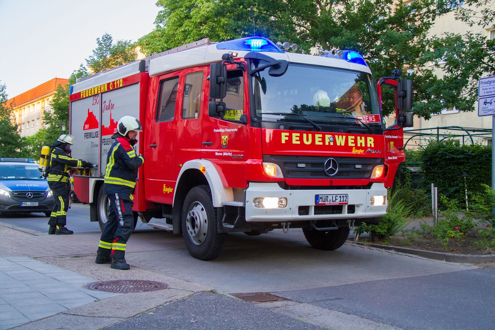 Einsatz Freiwillige Feuerwehr Waren (Müritz)