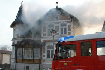 Großbrand in Waren (Müritz)