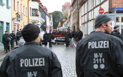 Polizeieinsatz Demo Waren Müritz