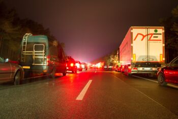 Rettungsgasse Unfall Autobahn Berlin - Rostock