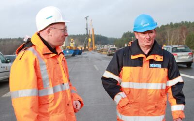 Baustelle A19 Petersdorfer Brücke