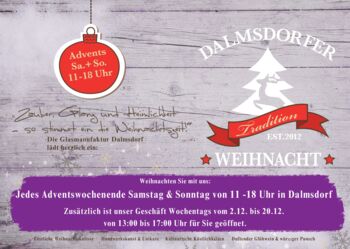 Adventsmarkt Glasmanufaktur Dalmsdorf