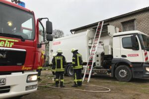 Brand eines Müllwagens