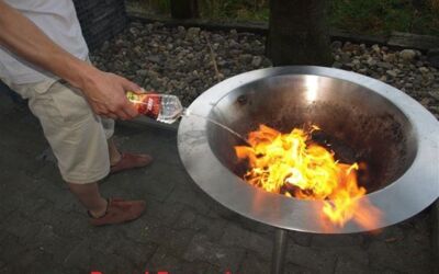 Vorsicht mit Spiritus beim Grillen