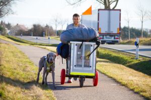 Mikhael Bellanza auf dem Weg nach Teterow