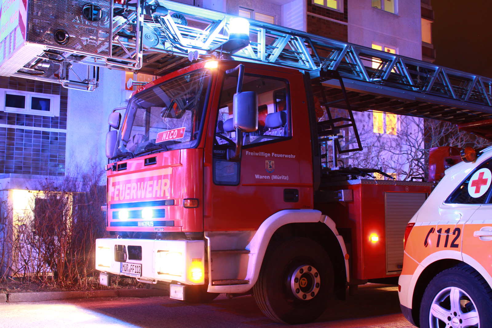 Feuerwehreinsatz Papenberg Waren Müritz