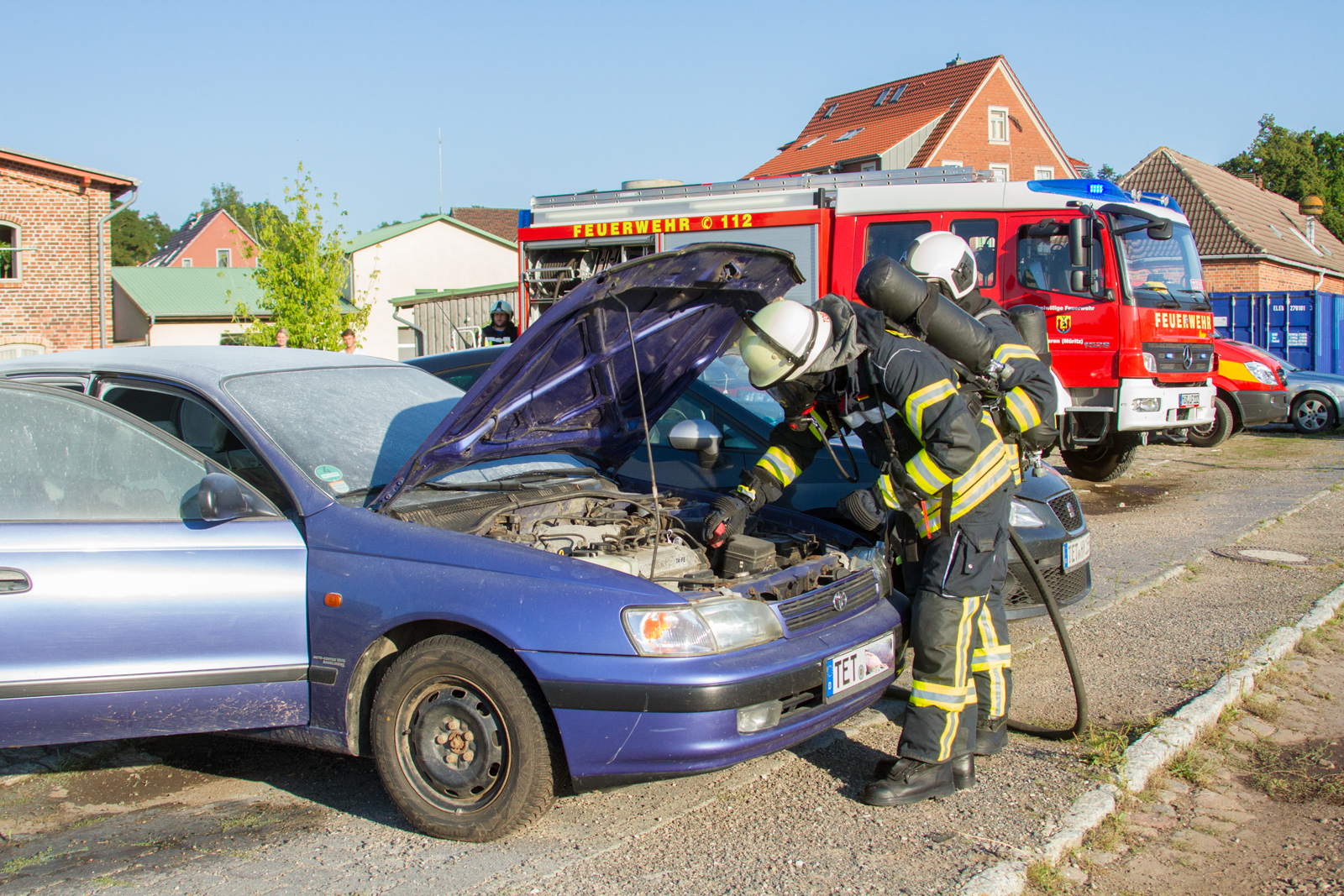 Fahrzeugbrand Waren Müritz