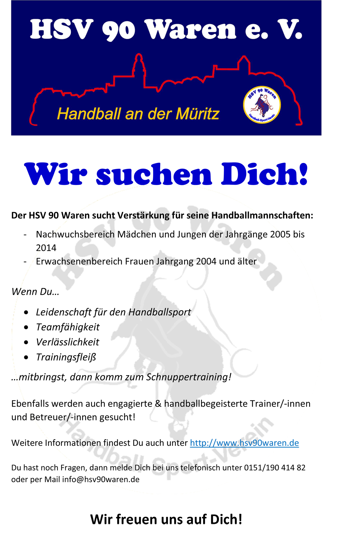 Handballmannschaften Waren (Müritz)