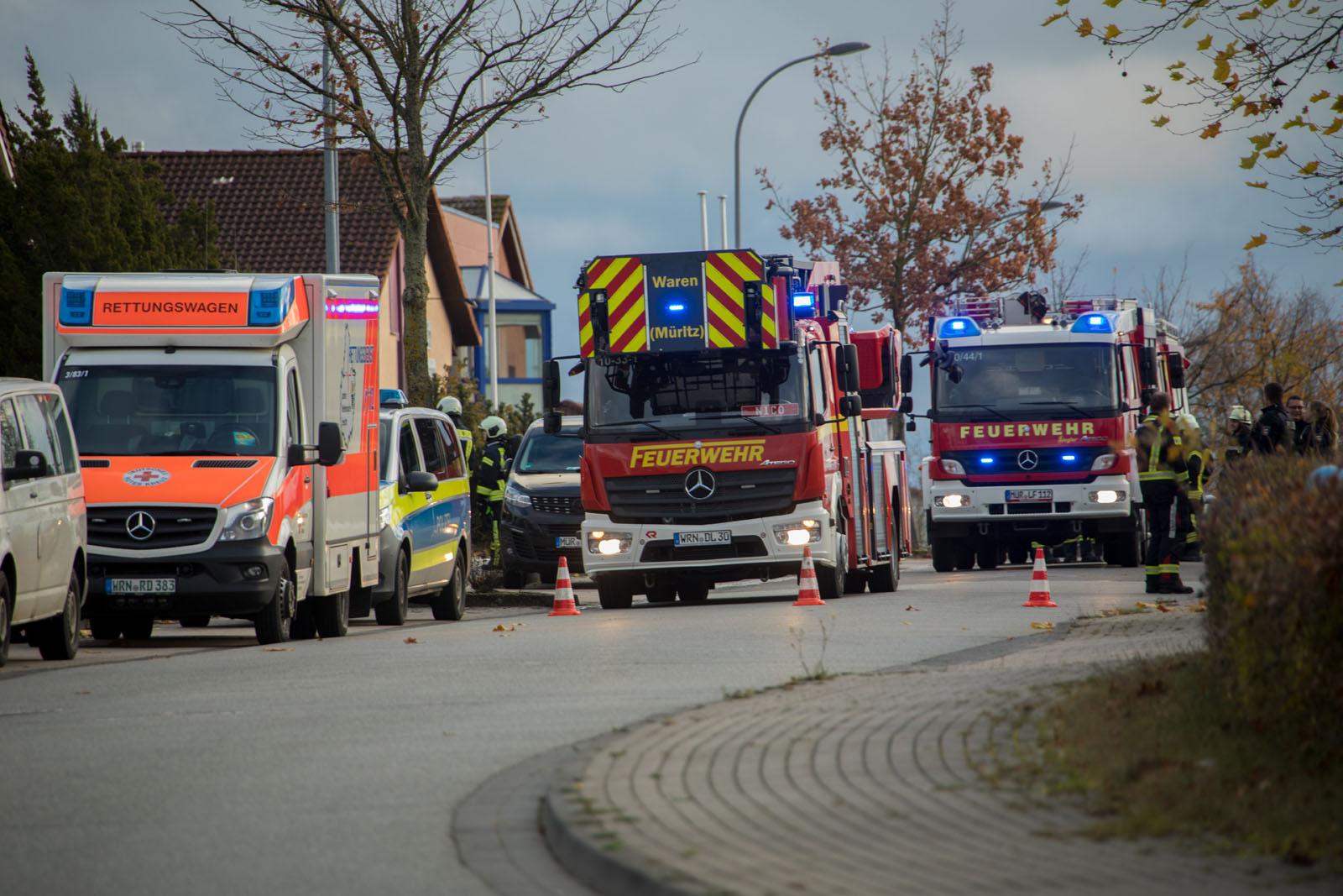 Autowerkstatt Waren Ost Feuer nach Schweißarbeiten